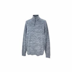 VIA Europa Heathered Grey Acrylic Sweater - XXL